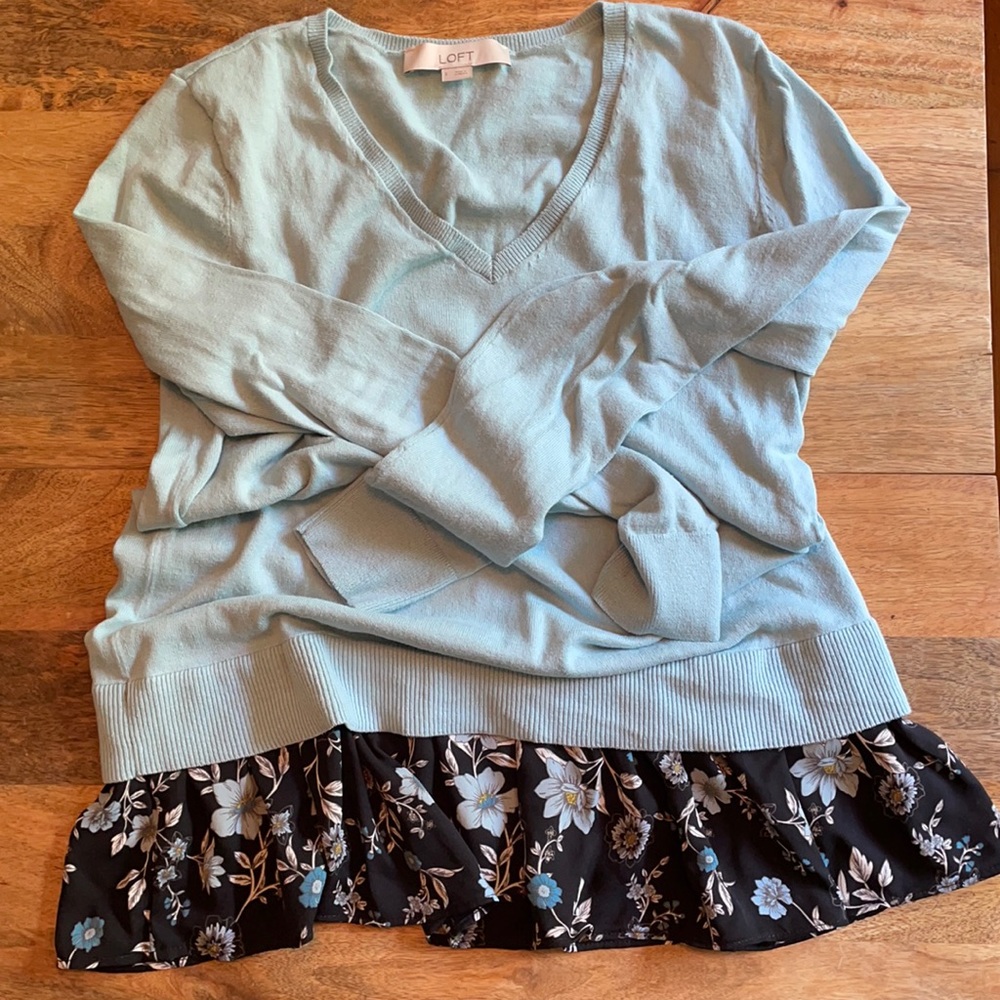 LOFT light blue sweater